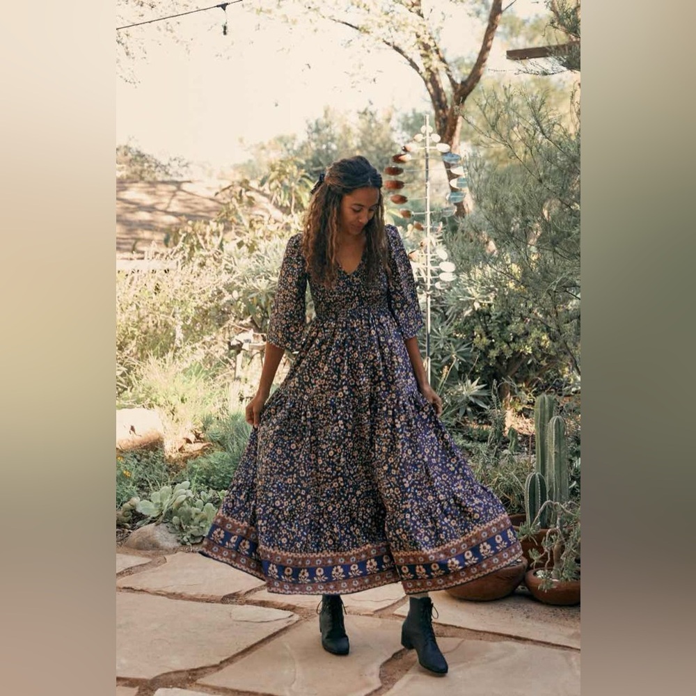 Christy Dawn Navy Anemone Basil Dress
